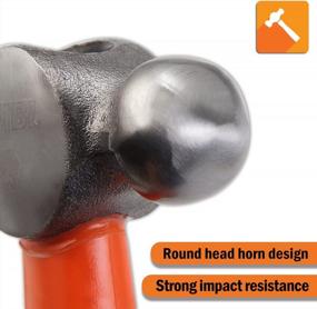 img 2 attached to KSEIBI 271645 Fiberglass Handled Ball Pein Hammers - 24Oz Head Weight For Improved Performance