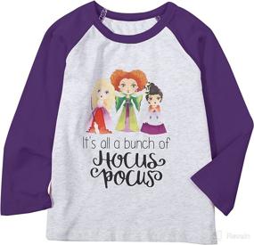 img 4 attached to 👶 Adorable Baby Halloween Shirt: I Smell Children Hocus Pocus Tshirt – Sanderson Sisters Fall Raglan Sleeve Tee Tops