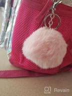img 1 attached to Faux Rabbit Fur Ball Pom Pom Keychain Car Key Ring Handbag Tote Bag Pendant Purse Charm For Cityelf Cute review by Ruvani Rodriguez