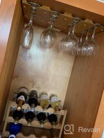 img 5 attached to 18-стеклянный винный держатель под шкаф в виде деревянной полки для кухонного стеллажа | Вешалка и органайзер для бокалов и посуды