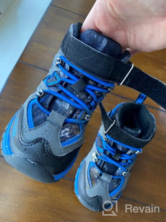 img 1 attached to 🥾 Warmth and Style Combined: Elaphurus Hiking Winter Outdoor Backpacking Boys' Shoes review by Justin Malkowski