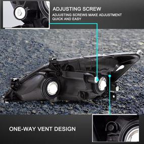 img 1 attached to 🔦 BRYGHT Chrome Headlight Assembly Set for 2003-2007 Honda Accord with Amber Reflector - Replacement Parts