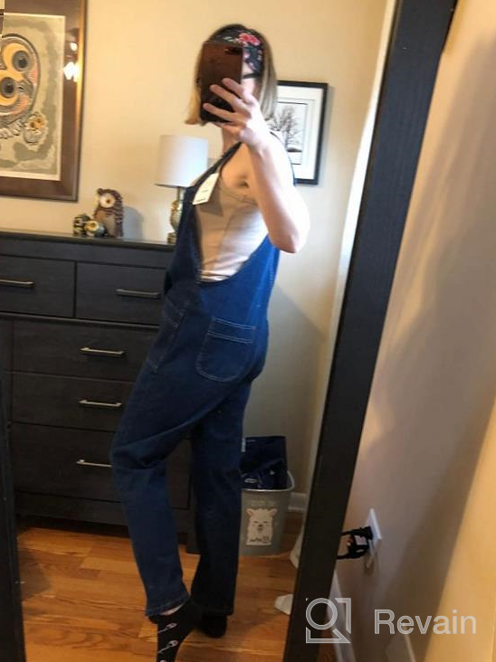 img 1 attached to Soojun Women'S Casual Baggy Denim Bib Overall review by Christine Eads