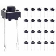 pack of 20 6mm 2 pin through hole tactile push button switches with long feet - ideal for breadboards, panels, and pcbs - optimized for search engines by qteatak logo