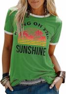 women's loose bring on the sunshine t-shirt: funny letter-printed graphic tee for casual summer tops by yexipo logo