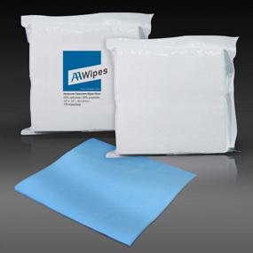 img 3 attached to AAWipes Cleanroom Wipes - Professional Grade Nonwoven Wipers For Lab, Electronics, And Pharmaceutical Industries - 150 Large Blue Cellulose/Polyester Blend Wipes In A Bag