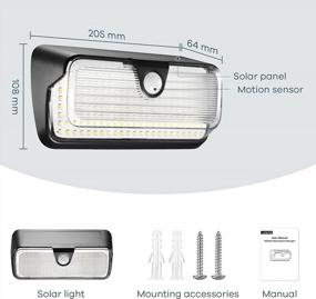 img 3 attached to Linkind Solar Motion Sensor Flood Light - 2 Pack Outdoor Wall Lights For Porch, Garden, Patio And Garage - IP65 Waterproof, Dusk To Dawn, 800LM 6500K
