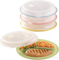 miles kimball divided plates and 🍽️ food containers - 4-piece set for enhanced seo logo