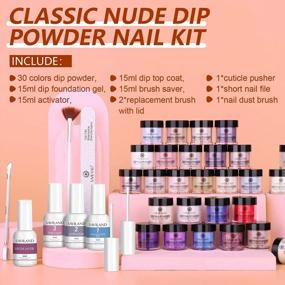 img 3 attached to 🎃 Saviland 39 Pcs Dip Powder Nail Kit - Halloween Series with Base & Top Coat - Ideal for French Nails Art, Manicure and DIY Salon - Perfect Gift for Women - 30 Unique Colors - Activator Brush Saver Included