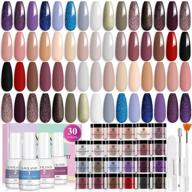 saviland halloween dip powder nail kit - 30 color system with base & top coat, activator, brush and saver for french nails art manicure diy salon gift for women - set of 39 pieces logo