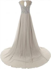 img 3 attached to Women'S Long Formal Evening Gowns Lace Bridesmaid Dress Chiffon Prom Dresses For Special Occasions