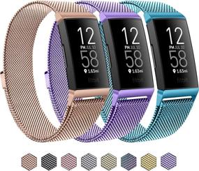 img 4 attached to 📈 Enhance Fitbit Charge 4 with 3 Metal Bands for Wellness & Relaxation