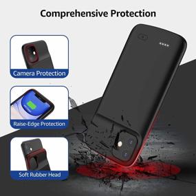 img 1 attached to OMEETIE 5000MAh Battery Case For IPhone 11 (6.1 Inch/Black) - Rechargeable Charger Protective Portable Slim Cover Compatible With Earphones