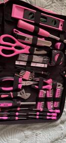 img 6 attached to 🛠️ Pink DEKO Tool Set: 110-Piece Household Kit for DIY Projects & Home Maintenance – Portable with Carrying Pouch, Ideal for Ladies