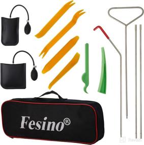 img 4 attached to 🔧 Fesino 12 Pcs Professional Car Tool Kit: Essential Emergency Opener with Easy Long Reach Grabber, Air Wedge Pump, and Non-Marring Wedge for Vehicles, Cars, and Trucks