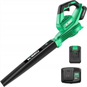 img 4 attached to KIMO Cordless Leaf Blower - Lightweight Handheld Blower With 200 CFM 170 MPH, Includes Battery And Charger, Ideal For Lawn Care, Yard, Patio, And Jobsites