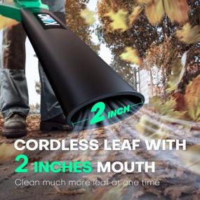 img 2 attached to KIMO Cordless Leaf Blower - Lightweight Handheld Blower With 200 CFM 170 MPH, Includes Battery And Charger, Ideal For Lawn Care, Yard, Patio, And Jobsites