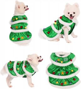 img 4 attached to Small Dog Cat Christmas Tree Costume Funny Pet Cosplay Outwear Coat Apparel Hoodie
