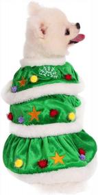 img 2 attached to Small Dog Cat Christmas Tree Costume Funny Pet Cosplay Outwear Coat Apparel Hoodie