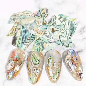 img 2 attached to 12-Grid Abalone Seashell Nail Art Glitter Slices, 3D нерегулярные фрагменты для дизайна ногтей DIY - идеальные украшения для ногтей из ракушек!