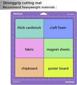 img 2 attached to WORKLION StrongGrip Cutting Mat Bundle For Cricut: Durable And Non-Slip Purple Mat Set For Arts And Crafts - Compatible With Explore One, Air, Air 2, And Maker - 12X12 Size (3 Pack)