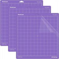 worklion stronggrip cutting mat bundle for cricut: durable and non-slip purple mat set for arts and crafts - compatible with explore one, air, air 2, and maker - 12x12 size (3 pack) logo