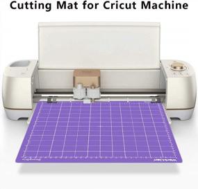 img 3 attached to WORKLION StrongGrip Cutting Mat Bundle For Cricut: Durable And Non-Slip Purple Mat Set For Arts And Crafts - Compatible With Explore One, Air, Air 2, And Maker - 12X12 Size (3 Pack)