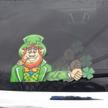 wipertags lucky the leprechaun st patricks day rear wiper decal for enhanced vehicle accessory logo