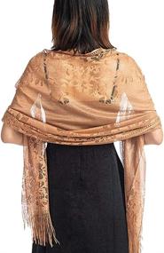 img 4 attached to 👗 Ladiery Tassels: Elevate Your Style with Exquisite Wedding Evening Dresses - Women's Scarves & Wraps