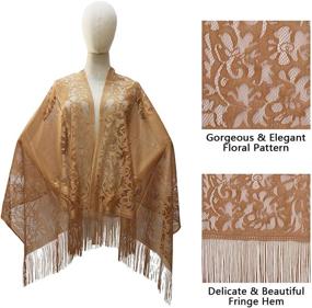 img 1 attached to 👗 Ladiery Tassels: Elevate Your Style with Exquisite Wedding Evening Dresses - Women's Scarves & Wraps