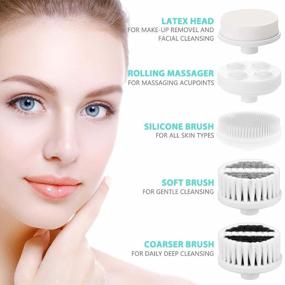 img 3 attached to CLSEVXY Waterproof Spin Brush Set: Electric Face Scrubber For Effective And Gentle Exfoliation