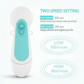 img 1 attached to CLSEVXY Waterproof Spin Brush Set: Electric Face Scrubber For Effective And Gentle Exfoliation