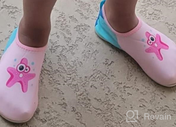 img 1 attached to Ultimate Grip for Active Unicorn 🦄 Girls: Hiitave Non Slip Barefoot Toddler Shoes review by Kurt Bravo