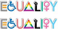 united by color equality sticker (2pack) - promote unity and equality with this strong adhesive waterproof bumper sticker! логотип