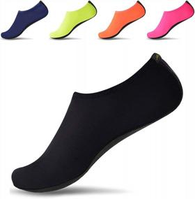 img 4 attached to Women'S & Men'S Water Shoes For Swimming, Beach, Quick-Dry Aqua Socks For Pool And Yoga Surfing