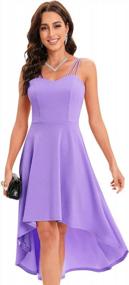 img 2 attached to Chic Hi Low Spaghetti Strap Bridesmaid Dress For Women - Stylish Cocktail Dresses By DRESSTELLS