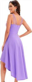 img 1 attached to Chic Hi Low Spaghetti Strap Bridesmaid Dress For Women - Stylish Cocktail Dresses By DRESSTELLS