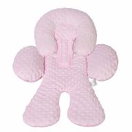 soft & supportive infant car seat insert for neck and body, reversible minky & microfiber cushion for car seat or stroller, ideal for newborns, girls in beautiful pink logo