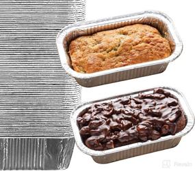 img 4 attached to 🍞 35 Pack of 1LB Cute Mini Loaf Pans - Top Choice Tin Pans for Bakery - Aluminum, Foil, Disposable Bread and Cake Pans - 6'' X 3.5'' x 2'' - Perfect for Baking Delightful Treats!