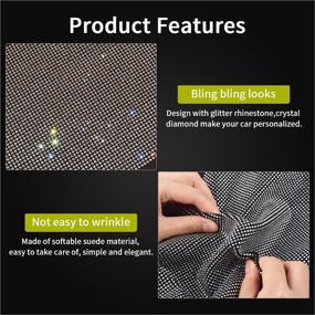 img 1 attached to LECART Center Console Cover For Jeep Grand Cherokee Accessories Bling 2022-2011 Glitter Car Armrest Cover Cute Auto Interior Anti-Scratch Protector Pad