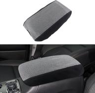 lecart center console cover for jeep grand cherokee accessories bling 2022-2011 glitter car armrest cover cute auto interior anti-scratch protector pad logo