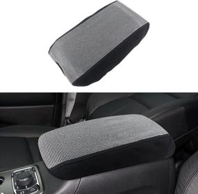 img 4 attached to LECART Center Console Cover For Jeep Grand Cherokee Accessories Bling 2022-2011 Glitter Car Armrest Cover Cute Auto Interior Anti-Scratch Protector Pad