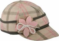 decorative wool cap with earflap for kids - stormy kromer lil' petal pusher logo