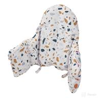 🪑 high chair cushion with built-in inflatable pad - ikea antilop highchair cover for enhanced baby comfort (stone pattern) logo