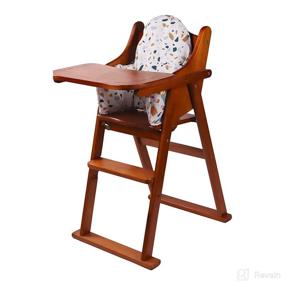 img 2 attached to 🪑 High Chair Cushion with Built-In Inflatable Pad - IKEA Antilop Highchair Cover for Enhanced Baby Comfort (Stone Pattern)