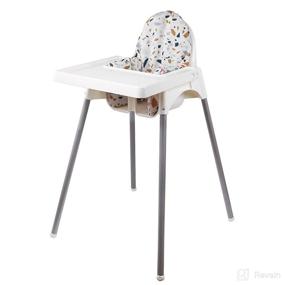 img 3 attached to 🪑 High Chair Cushion with Built-In Inflatable Pad - IKEA Antilop Highchair Cover for Enhanced Baby Comfort (Stone Pattern)