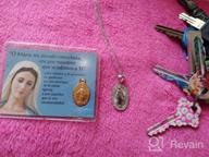 img 1 attached to .925 Sterling Silver Miraculous Medal Necklace: Blessed Virgin Mary Catholic Charm Pendant with Rolo Chain & Pendant Only review by Cristina Zane