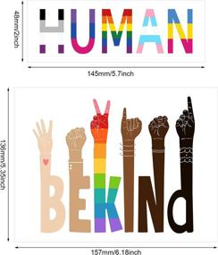 img 3 attached to 🏳️ Pride Rainbow Bumper Stickers – Be Kind (Set of 2) | Custom ASL Stickers for Cars, Laptop, Helmet, Bottles, Refrigerator, Window, Wall Decoration