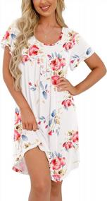 img 3 attached to Comfortable And Chic: PrinStory'S Soft Scoopneck Nightgown For Women
