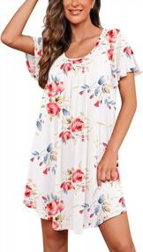 img 4 attached to Comfortable And Chic: PrinStory'S Soft Scoopneck Nightgown For Women